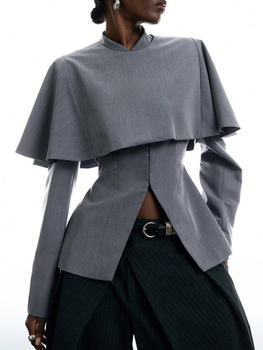 Grey Casual Women's Blazer - Picture 4 of 8